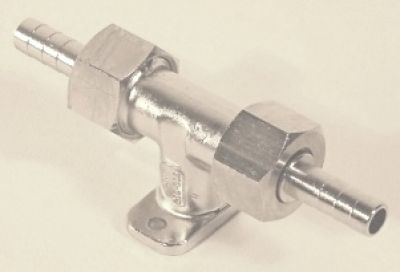 Wand- Bierleitungshalter Ms vernickelt beidseitig 5/8" AG 7mm Restbestand 5 Stück