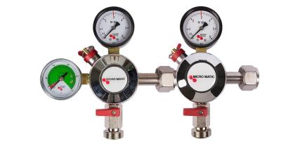 Bier- Doppel- Druckminderer Micro Matic PREMIUM Plus für CO2 3 bar